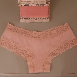 NWT PINK Victoria's Secret Panty, Size Small, Nude